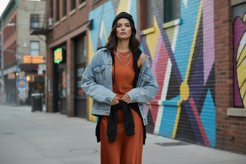 Orange - Dresses, Skirts