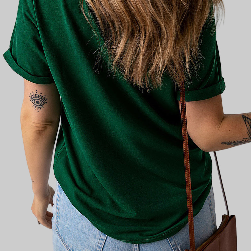 Green T-Shirt -  Crew Neck