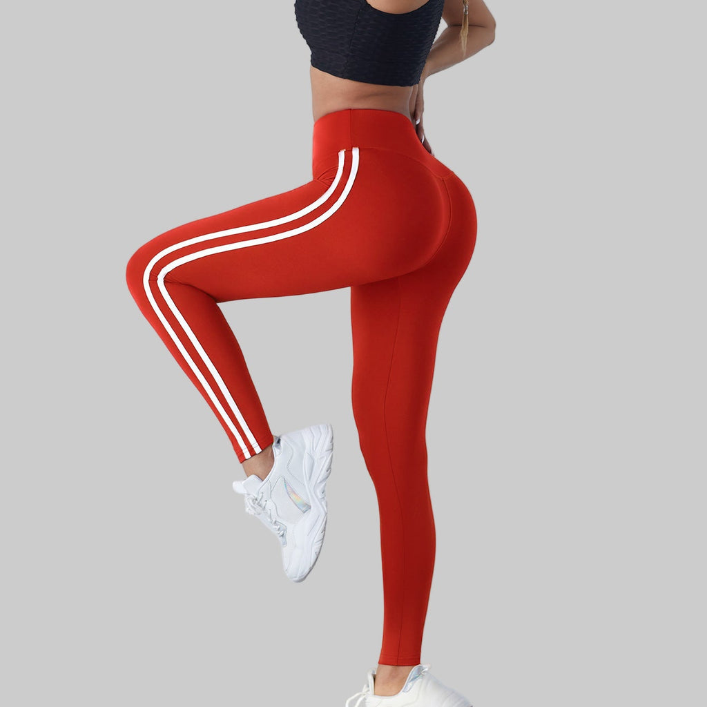 Red Gymwear - High Waisted Yoga Pants