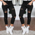Trousers - Skinny Ripped Jeans