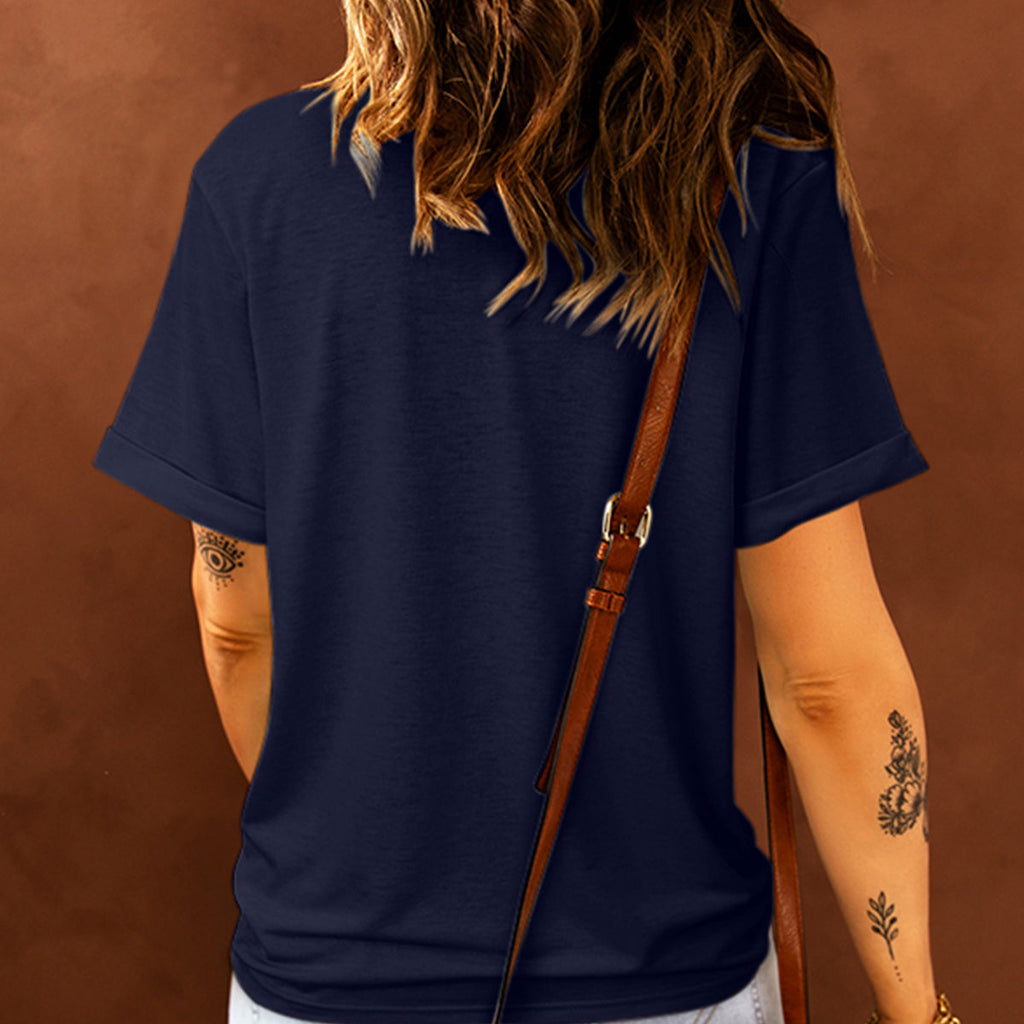 Blue T-Shirt - Crew Neck