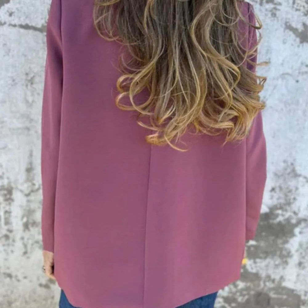 Pink Blazer - Collared Neck