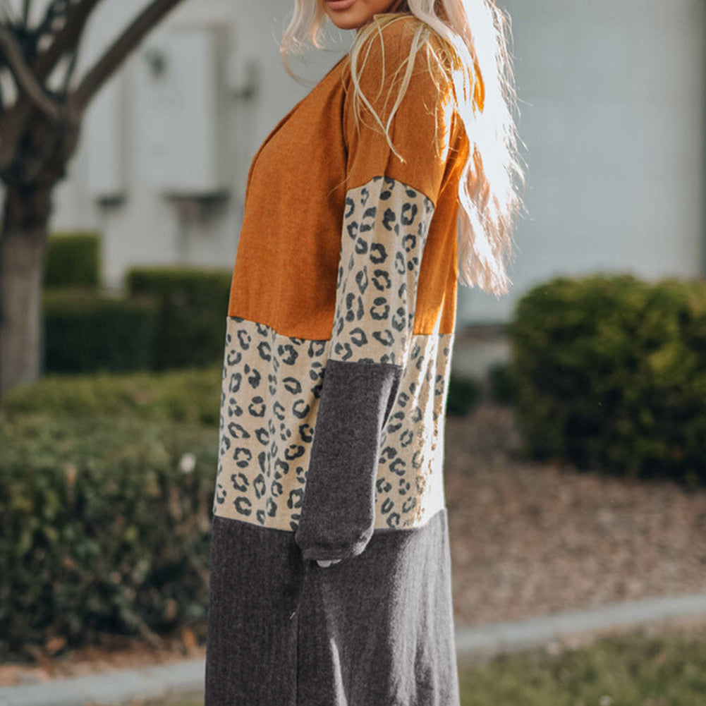 Top - Orange Colour Block Cardigan