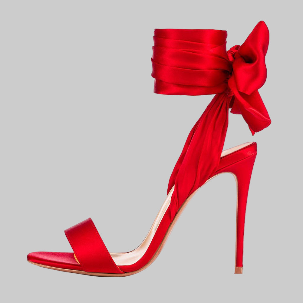 Red Shoes - Ribbon Sandals