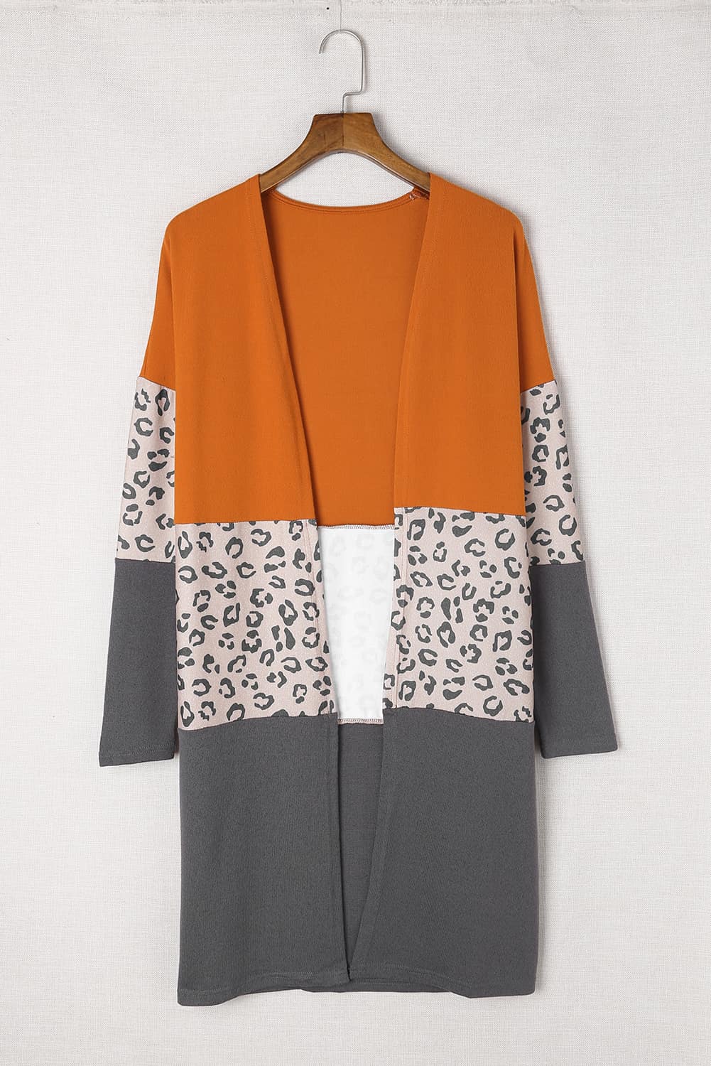 Top - Orange Colour Block Cardigan