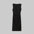 Dress - Side Pleated Sleeveless