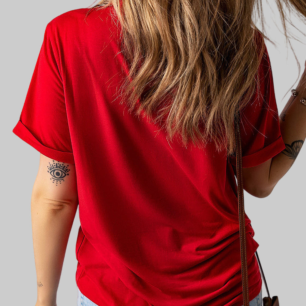 Red T-Shirt - Crew Neck