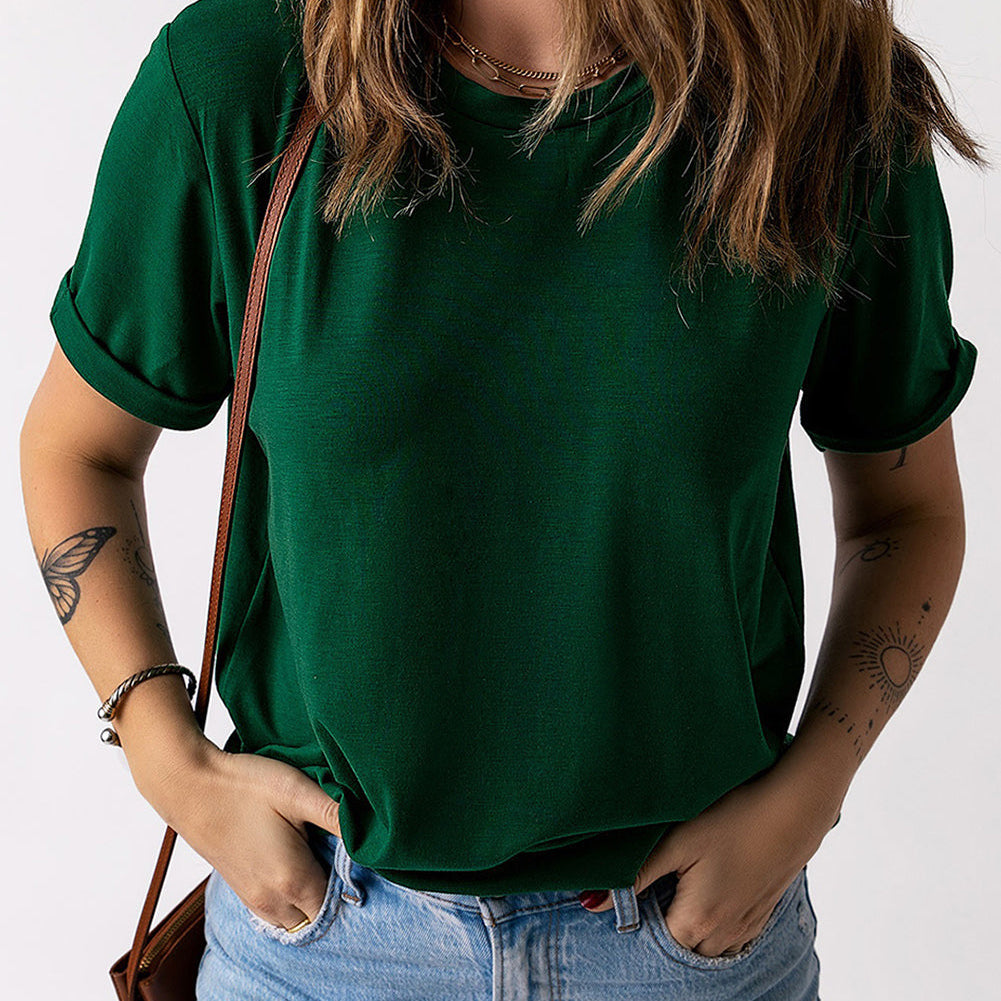 Green T-Shirt -  Crew Neck