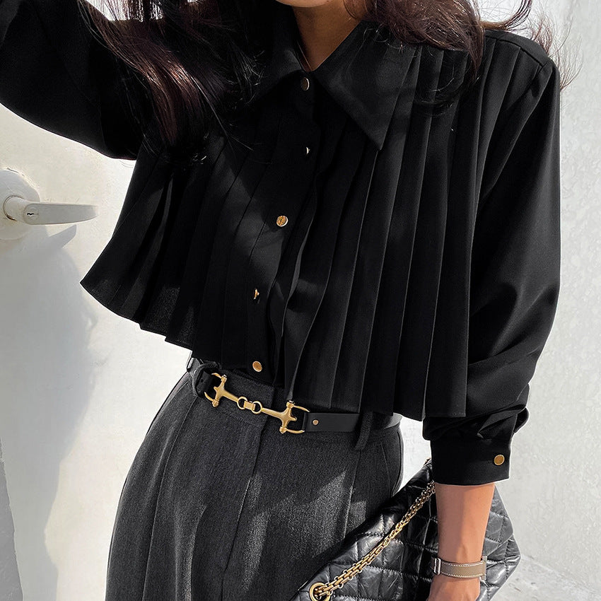 Black Top - Chiffon Shirt