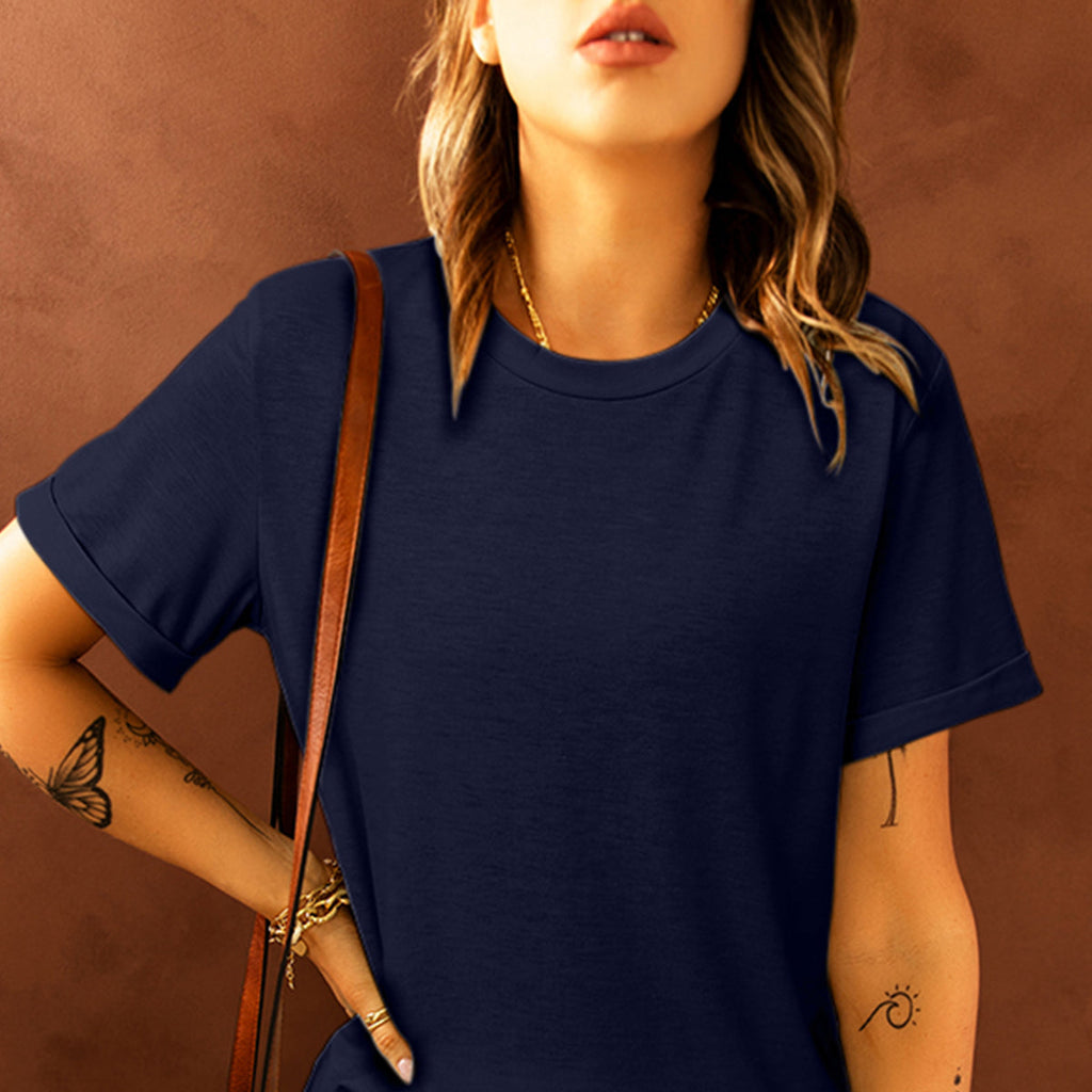 Blue T-Shirt - Crew Neck