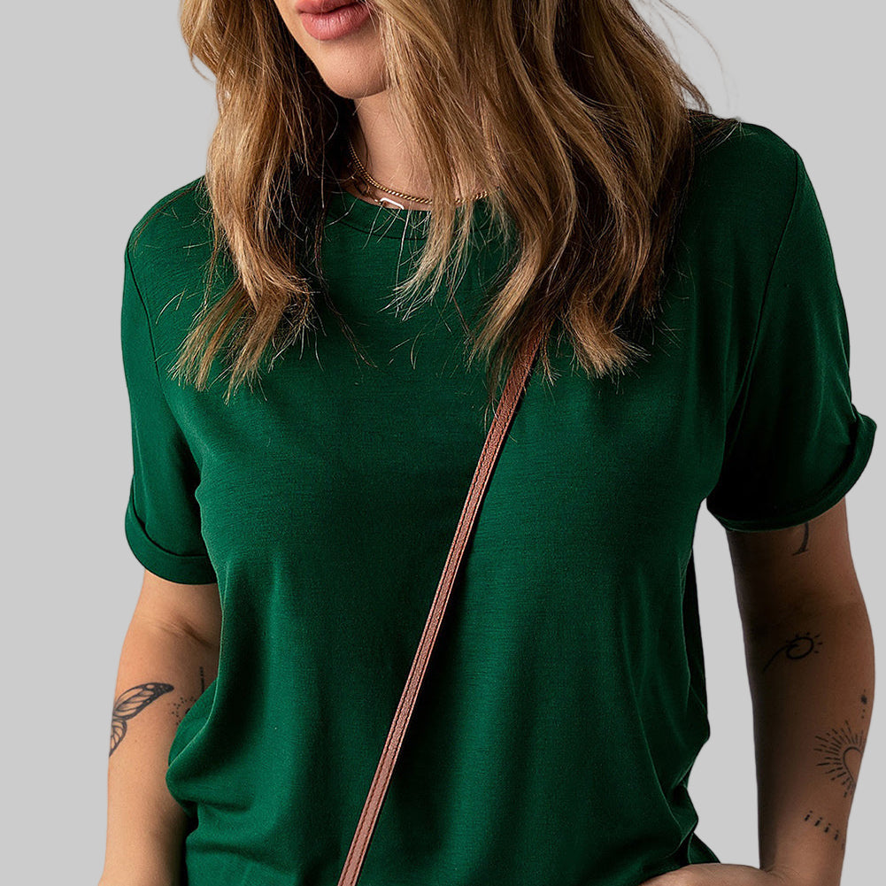 Green T-Shirt -  Crew Neck