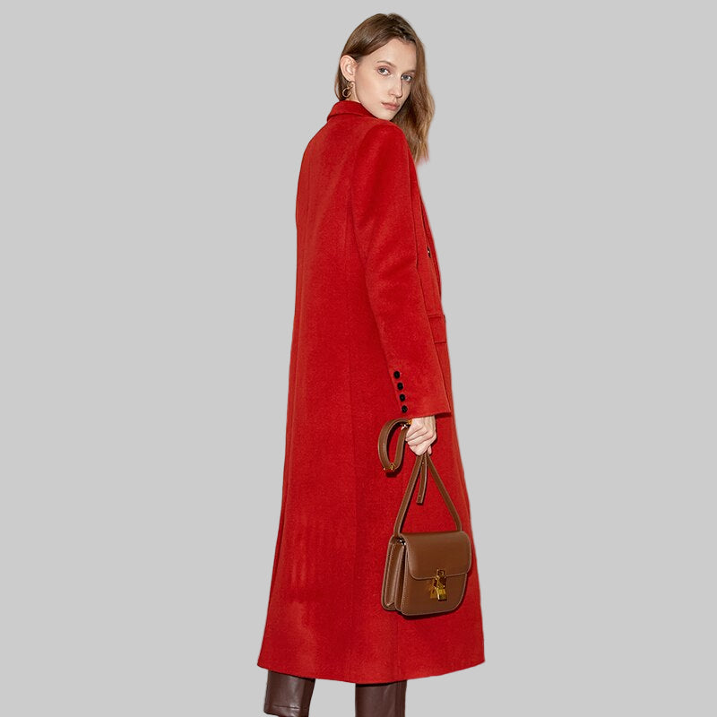 Red Coat - Double Breasted Wool