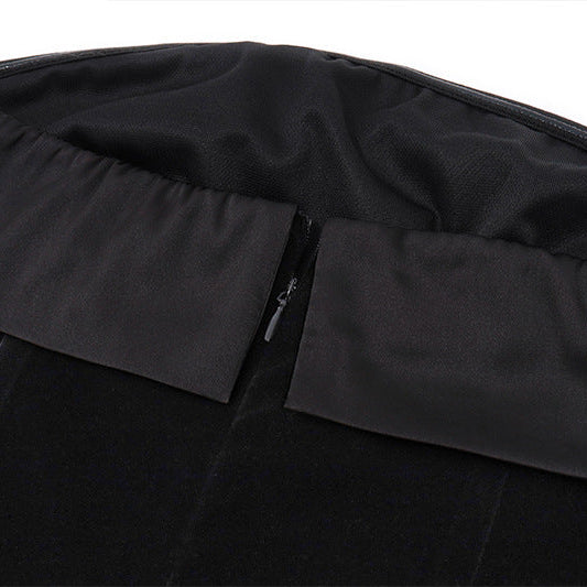 Black Dress - Backless & Strapless A Line