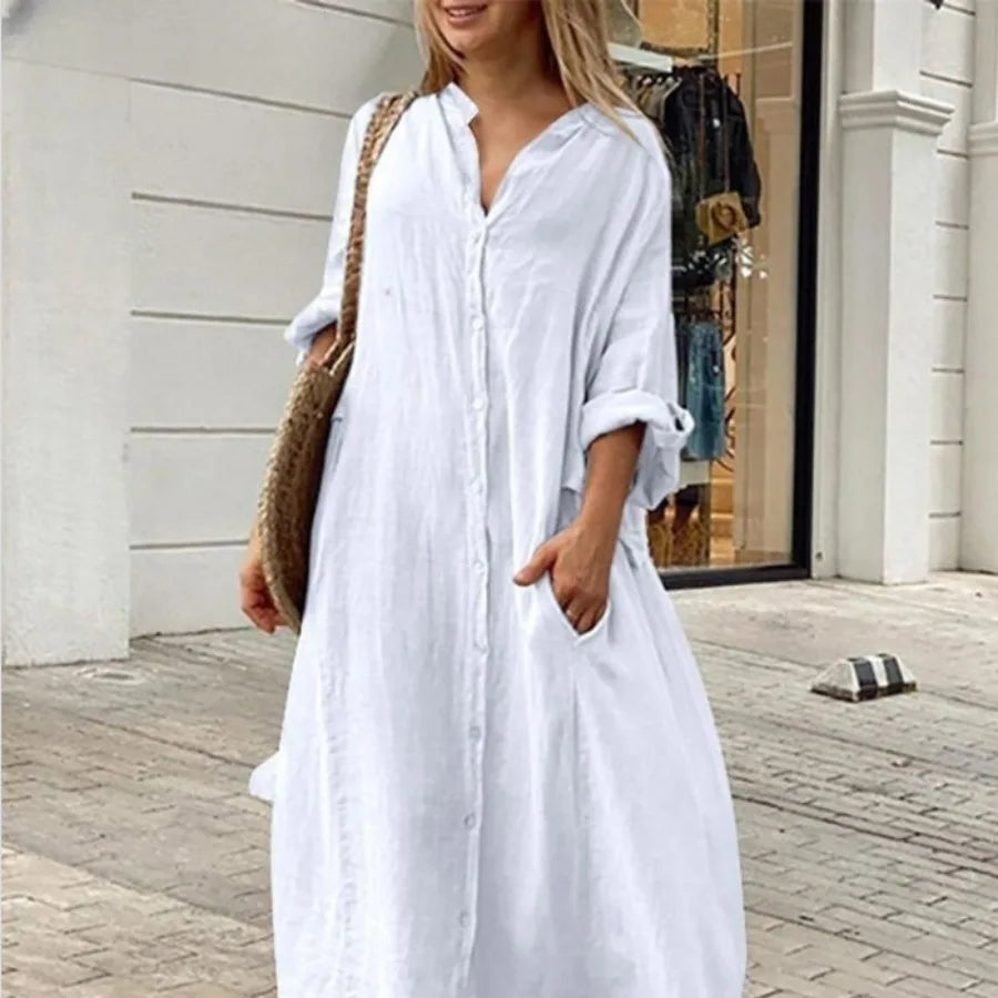 White Dress - Long Shirt Style
