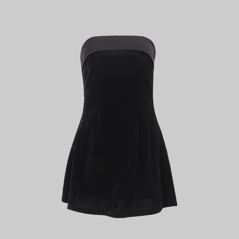 Black Dress - Backless & Strapless A Line