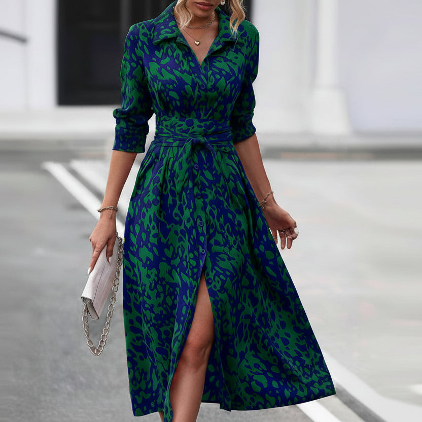 Dress - Shirt Collar Long