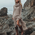 Dress - Turtleneck Long Sleeve Dress