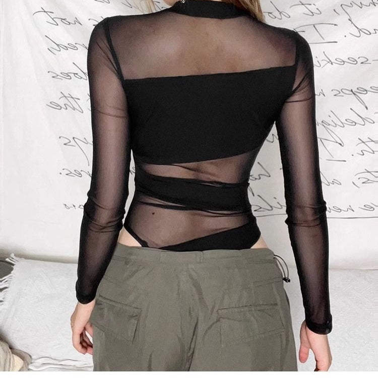 Black Top - Mesh Body