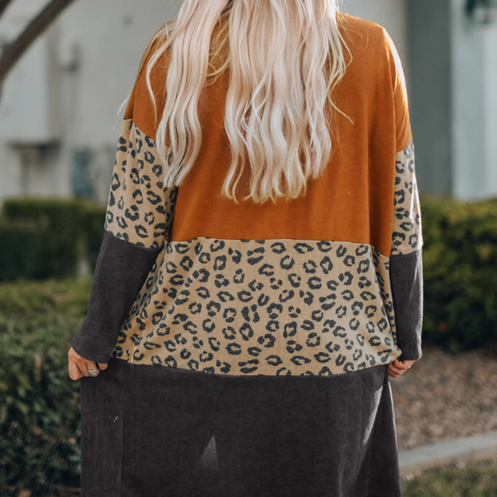 Top - Orange Colour Block Cardigan