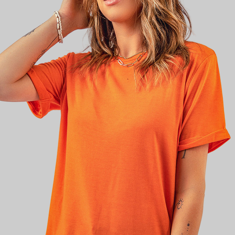 Orange T-Shirt - Crew Neck