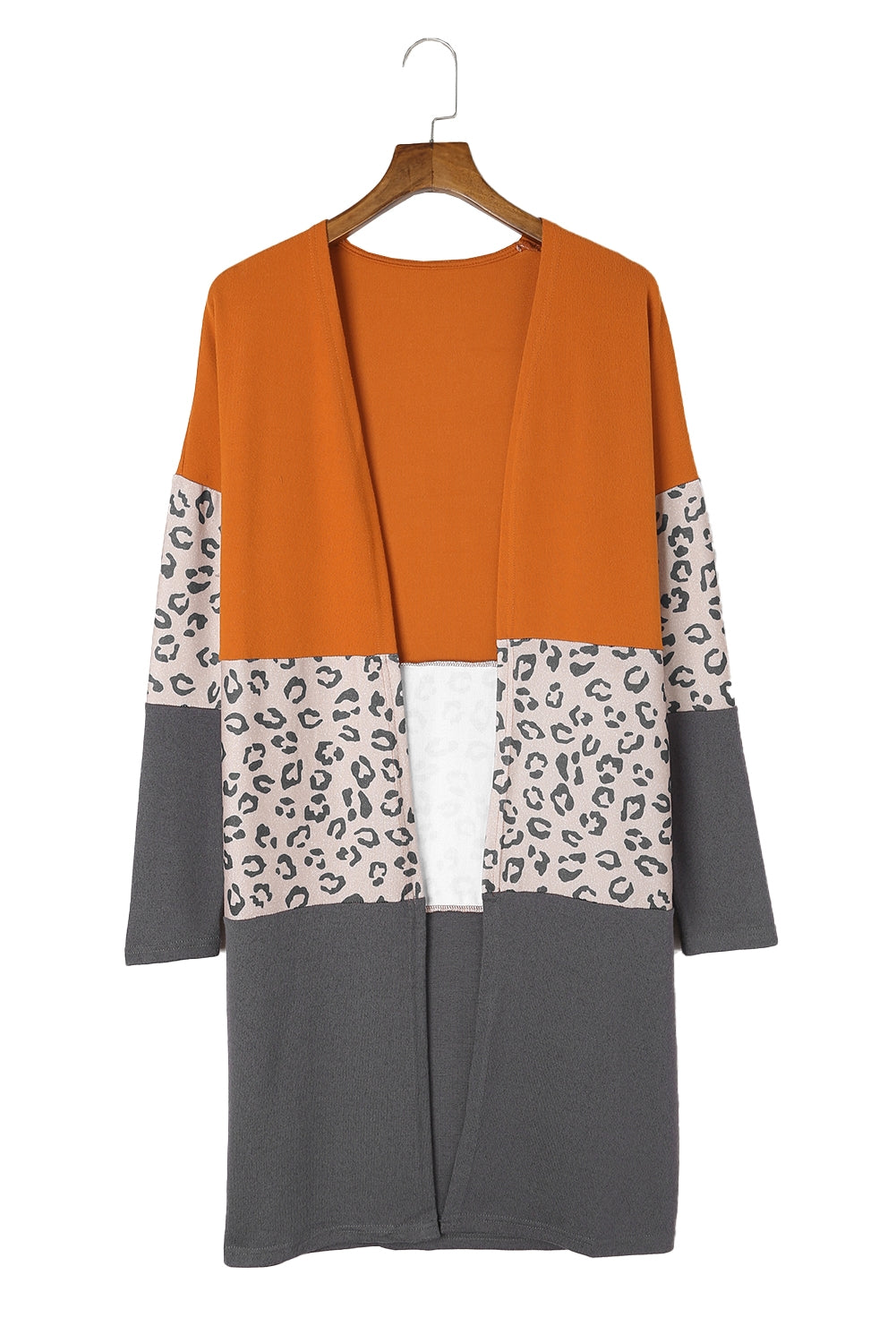 Top - Orange Colour Block Cardigan