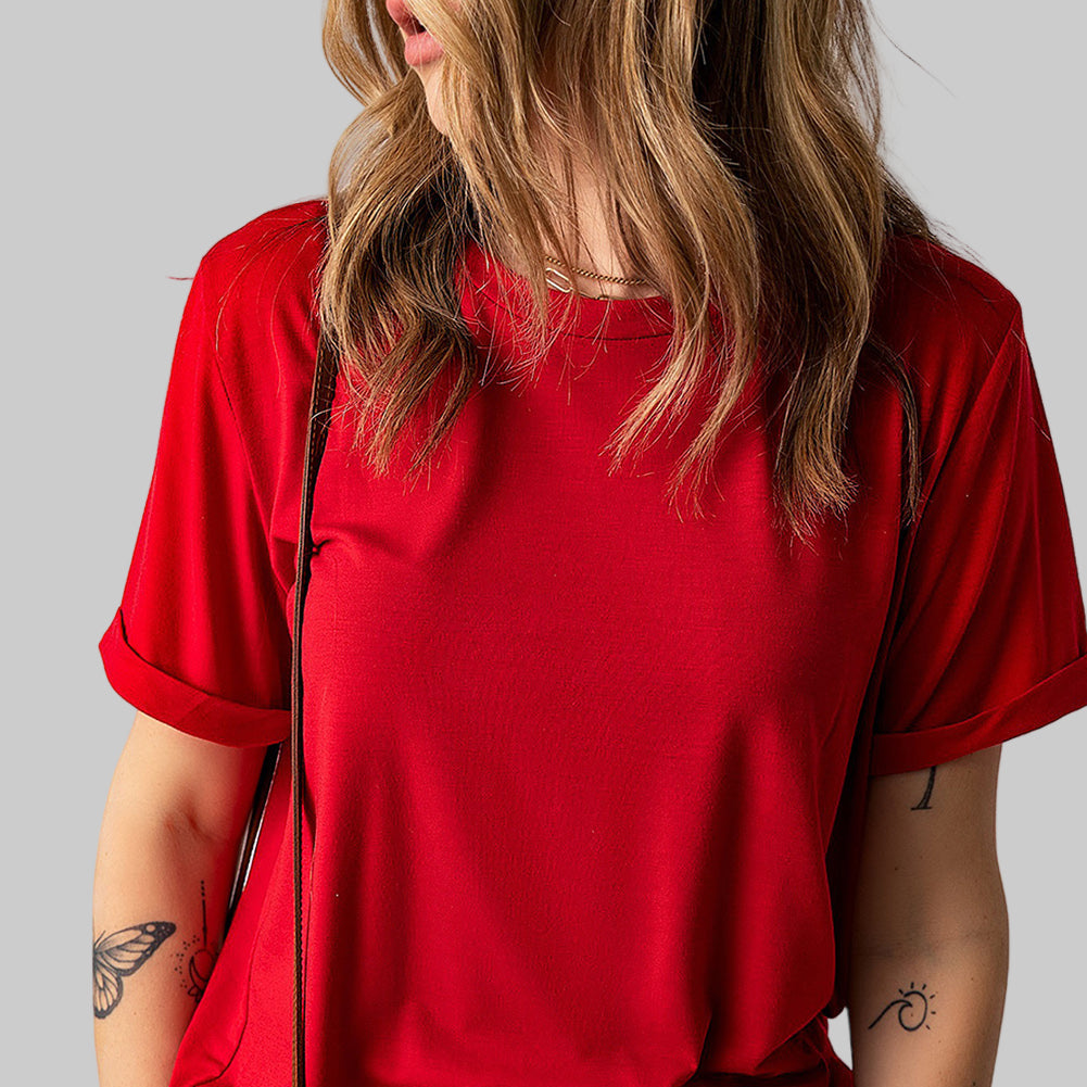 Red T-Shirt - Crew Neck